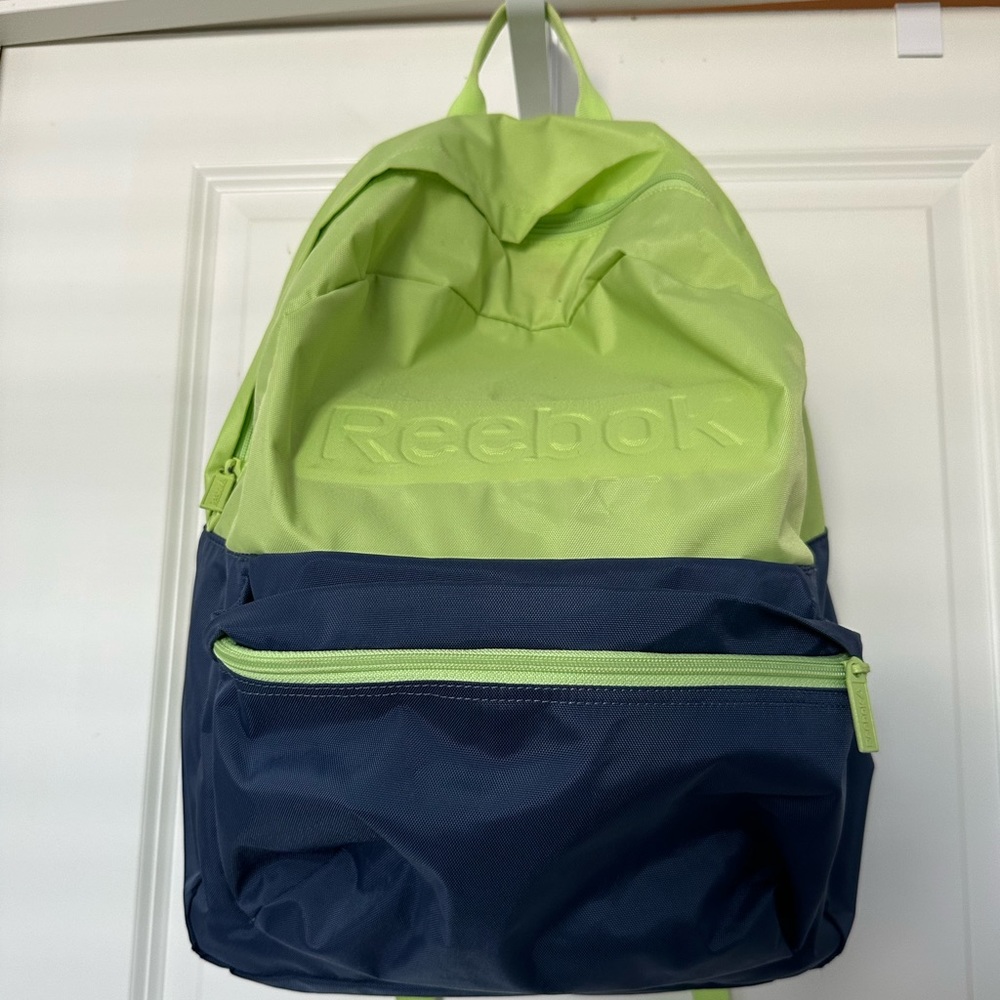 Reebok green and blue backpack